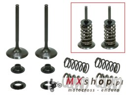 PSYCHIC ZAWORY SSĄCE (KOMPLET 2 SZT. ZAWORÓW ZE SPRĘŻYNAMI I PODKŁADKAMI) HONDA CRF 450 X '05-'16 STALOWE (MX-09503I) (35X5,45X8