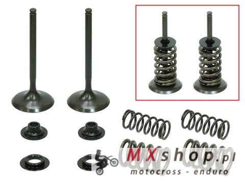 PSYCHIC ZAWORY SSĄCE (KOMPLET 2 SZT. ZAWORÓW ZE SPRĘŻYNAMI I PODKŁADKAMI) HONDA CRF 450 X '05-'16 STALOWE (MX-09503I) (35X5,45X8