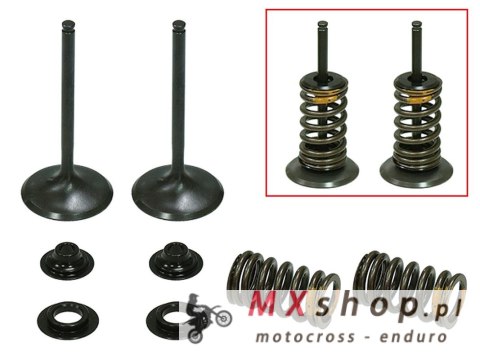 PSYCHIC ZAWORY SSĄCE (KOMPLET 2 SZT. ZAWORÓW ZE SPRĘŻYNAMI I PODKŁADKAMI) HONDA CRF 450R '09-'16 STALOWE (MX-09533I) (36X4,98X78