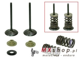 PSYCHIC ZAWORY SSĄCE (KOMPLET 2 SZT. ZAWORÓW ZE SPRĘŻYNAMI I PODKŁADKAMI) KAWASAKI KXF 250 '07-'08 STALOWE (MX-09552I) (30,97X4,