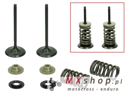 PSYCHIC ZAWORY SSĄCE (KOMPLET 2 SZT. ZAWORÓW ZE SPRĘŻYNAMI I PODKŁADKAMI) KAWASAKI KXF 250 '09-'10 STALOWE (MX-09515I) (31X4,47X