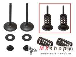 PSYCHIC ZAWORY SSĄCE (KOMPLET 2 SZT. ZAWORÓW ZE SPRĘŻYNAMI I PODKŁADKAMI) KAWASAKI KXF 450 '09-'15 (KX 450 F) STALOWE (MX-09528I