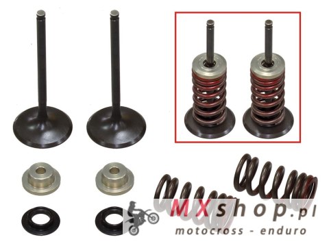 PSYCHIC ZAWORY SSĄCE (KOMPLET 2 SZT. ZAWORÓW ZE SPRĘŻYNAMI I PODKŁADKAMI) SUZUKI RMZ 250 '10-'15 STALOWE (MX-09531I) (31X4,48X80