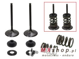 PSYCHIC ZAWORY SSĄCE (KOMPLET 2 SZT. ZAWORÓW ZE SPRĘŻYNAMI I PODKŁADKAMI) SUZUKI RMZ 450 '05-'06 STALOWE (MX-09536I) (36X4,98X82