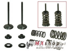 PSYCHIC ZAWORY WYDECHOWE (KOMPLET 2 SZT. ZAWORÓW ZE SPRĘŻYNAMI I PODKŁADKAMI) HONDA CRF 450 X '05-'17 STALOWE (MX-09503E)