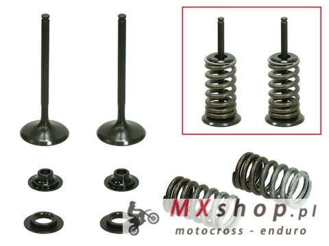 PSYCHIC ZAWORY WYDECHOWE (KOMPLET 2 SZT. ZAWORÓW ZE SPRĘŻYNAMI I PODKŁADKAMI) HONDA CRF 450 R '09-'12 STALOWE (30X5,45X80,6MM) (