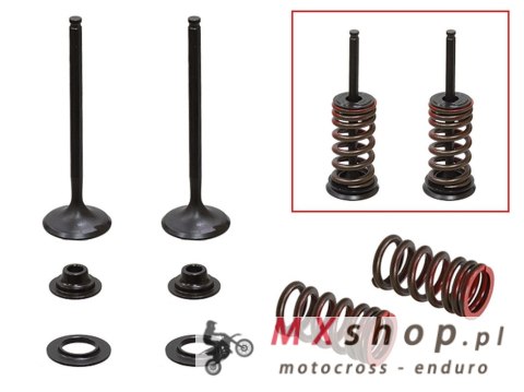 PSYCHIC ZAWORY WYDECHOWE (KOMPLET 2 SZT. ZAWORÓW ZE SPRĘŻYNAMI I PODKŁADKAMI) KAWASAKI KXF 250 '04-'16, (KX 250 F) SUZUKI RMZ 25