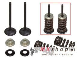 PSYCHIC ZAWORY WYDECHOWE (KOMPLET 2 SZT. ZAWORÓW ZE SPRĘŻYNAMI I PODKŁADKAMI) SUZUKI RMZ 250 '07-'22 STALOWE (MX-09530E) (25X4,4