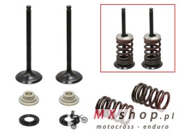 PSYCHIC ZAWORY WYDECHOWE (KOMPLET 2 SZT. ZAWORÓW ZE SPRĘŻYNAMI I PODKŁADKAMI) SUZUKI RMZ 450 '05-'06 STALOWE (MX-09536E) (36X4,9