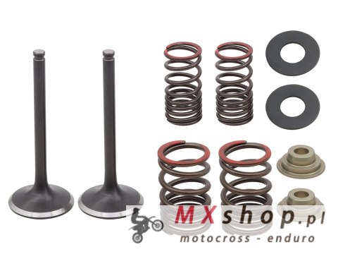 PSYCHIC ZAWORY WYDECHOWE (ZESTAW ZE SPRĘŻYNAMI I PODKŁADKAMI) KAWASAKI KXF 450 (KX 450F) '17-18 STALOWE (12005-0766)