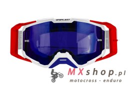 UFO 2025/09 GOGLE CORE 2.0 KOLOR BIAŁY / CZERWONY SZYBA NIEBIESKA