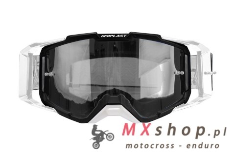 UFO 2025/09 GOGLE CORE 2.0 KOLOR CZARNY / BIAŁY SZYBA PRZEZROCZYSTA