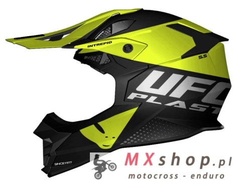 UFO KASK INTREPID CROSS KOLOR CZARNY/ŻÓŁTY FLUO ROZMIAR L ( ECE 22R06 ) - KOLEKCJA 2024