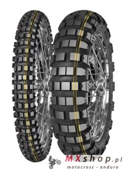 MITAS OPONA 130/80B18 ENDURO TRAIL XT+ DAKAR (PODWÓJNY ŻÓŁTY PASEK) 72R M+S TYŁ TL TT DOT 02/2025 (zamienna:70000490) (460126)