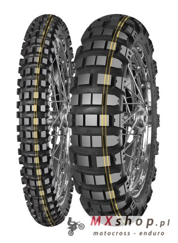 MITAS OPONA 130/80B18 ENDURO TRAIL XT+ DAKAR (PODWÓJNY ŻÓŁTY PASEK) 72R M+S TYŁ TL TT DOT 02/2025 (zamienna:70000490) (460126)