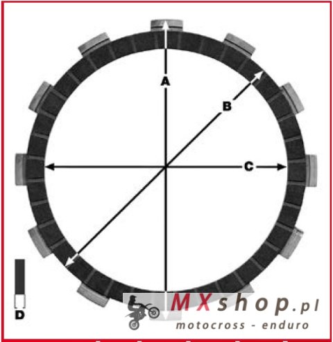 TRW ZF TARCZE SPRZĘGŁOWE APRILIA PEGASO 05-10, YAMAHA XT / X / R 660 04-16, XTZ 660 TENERE 08-16, MT-03 06-14, (EBS2368)