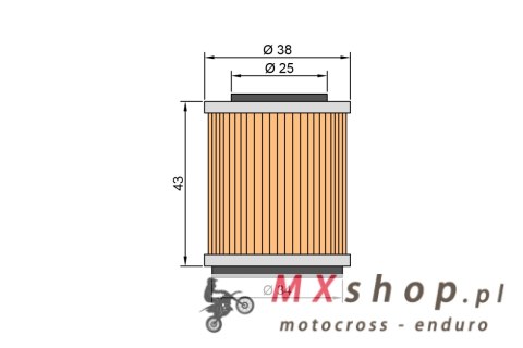 TWIN AIR FILTR OLEJU HF 143 YAMAHA XT 125/225/250/350 (50)