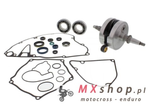 WISECO WAŁ KORBOWY KAWASAKI KXF 250 '04-'08, SUZUKI RMZ 250 '04-'06 (Z ŁOŻYSKAMI NA WAŁ I KOMPLETEM USZCZELEK I USZCZELNIACZY NA