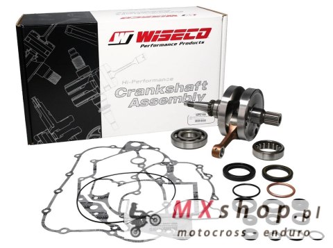 WISECO WAŁ KORBOWY KTM SX 85 `03-'12 (Z ŁOŻYSKAMI I USZCZELNIACZAMI NA WAŁ ORAZ KOMPLETEM USZCZELEK NA DÓŁ SILNIKA)