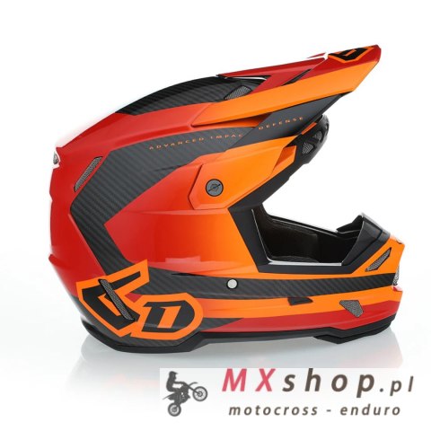6D HELMETS KASK CROSS/ENDURO MODEL ATR-3 PURE GLOSS ORANGE FIM (FRHPhe-02) KOLOR POMARAŃCZOWY ROZMIAR XL