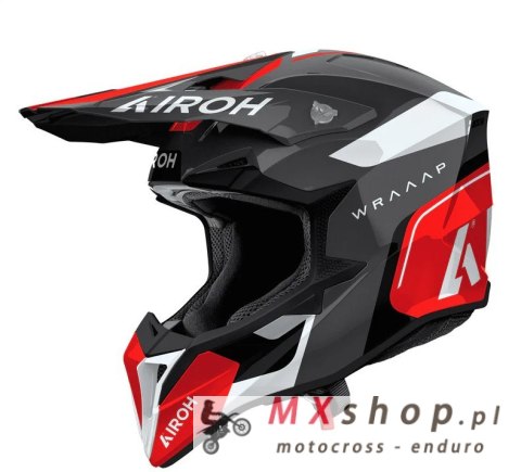 AIROH CROSS / ENDURO / ATV / QUAD WRAAAP CONQUER KOLOR CZARNY/CZERWONY/BIAŁY ROZMIAR M