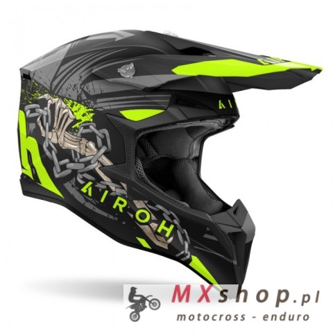 AIROH CROSS / ENDURO / ATV / QUAD WRAAAP DARKNESS KOLOR ZIELONY FLUO/CZARNY/SZARY ROZMIAR S