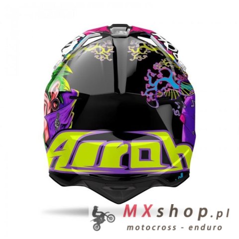AIROH CROSS / ENDURO / ATV / QUAD WRAAAP MUSIC KOLOR CZARNY/ZIELONY/FIOLETOWY ROZMIAR M