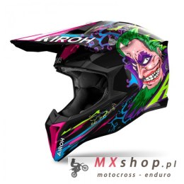 AIROH CROSS / ENDURO / ATV / QUAD WRAAAP MUSIC KOLOR CZARNY/ZIELONY/FIOLETOWY ROZMIAR S