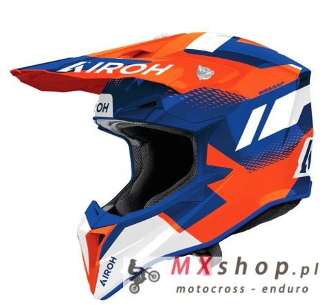 AIROH CROSS / ENDURO / ATV / QUAD WRAAAP VISION POMARAŃCZOWY/NIEBIESKI/BIAŁY ROZMIAR M