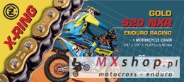 CZ 2025/12 ŁAŃCUCH NAPĘDOWY 520 NXR (116 OGNIW) ACTIVE RING (X-RING) ZŁOTY ENDURO RACING DO 600 CCM (WĄSKI 15,875 X 6,48MM) (35,