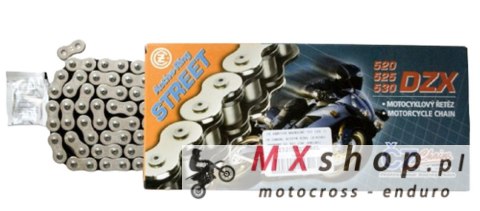CZ ŁAŃCUCH NAPĘDOWY 520 DZX (104 OGNIW) ACTIVE RING (X-RING) CHROM DO 900 CCM (STREET) (37,8 KN) + ZAKUWKA DRĄŻONA
