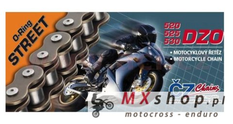 CZ ŁAŃCUCH NAPĘDOWY 520 DZO (120 OGNIW) O-RING BRONZE DO 750 CCM (STREET) (35,6 KN) + ZAKUWKA DRĄŻONA