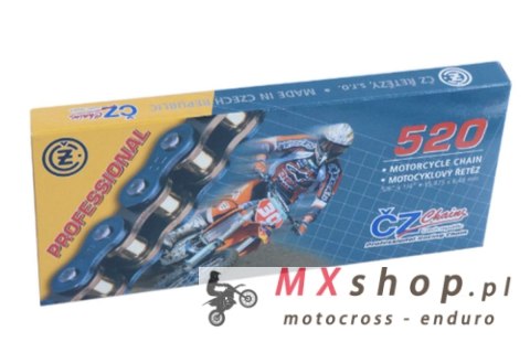 CZ ŁAŃCUCH NAPĘDOWY 520 EC (106 OGNIW) MOTOCROSS DO 550 CCM (38,0 KN) + ZAPINKA