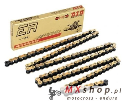 DID ŁAŃCUCH NAPĘDOWY 420NZ3GB-138 (138 OGNIW) BEZ O-RINGÓW ZŁOTY (OTWARTY + ZAPINKA)
