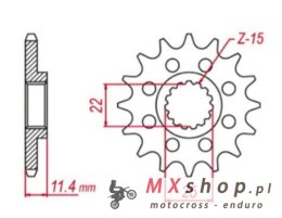 GROSSKOPF ZĘBATKA PRZEDNIA 1252 16 KTM LC4 400/600/620/640/690 (JTF1902.16)* (ŁAŃC. 520)