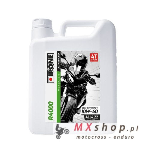 IPONE R4000 10W40 OLEJ SILNIKOWY SEMISYNTETYK 4L (ESTER, MA2) (AKC) (15) ZASTĘPUJE 800030