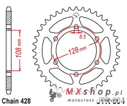 JT ZĘBATKA TYLNA 902 42 SUZUKI TS 100/125 '82-84, DR 100 '83-90 (90242JT) (ŁAŃC. 428)