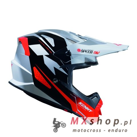 KENNY RACING KASK CROSS/ENDURO TRACK GRAPHIC SPEED BLACK RED KOLOR BIAŁY/CZARNY/CZEROWNY ROZMIAR XXL