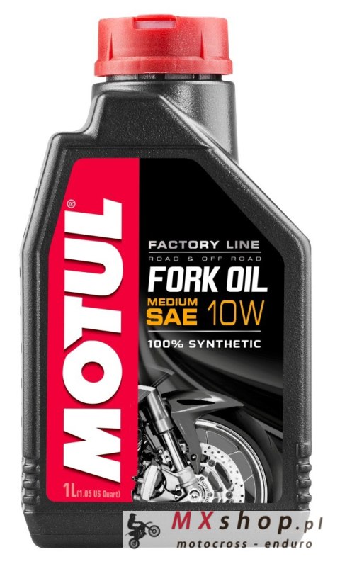 MOTUL OLEJ DO TELESKOPÓW / AMORTYZATORÓW / ZAWIESZENIA FORK OIL FACTORY LINE 10W MEDIUM (SYNTETYCZNY) 1L