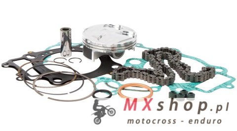 VERTEX ZESTAW NAPRAWCZY GÓRY SILNIKA SUZUKI RMZ 450 13-17 ( TŁOK 23863C, USZCZELKI TOP-END, ŁAŃCUSZEK ROZRZĄDU )