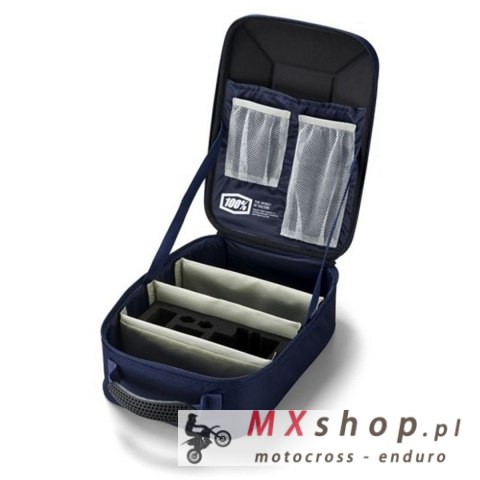 100 PROCENT GOGGLE CASE LOUIS NAVY/GREY - PUDEŁKO / ETUI / CASE NA GOGLE KOLOR NIEBIESKI/BIAŁY