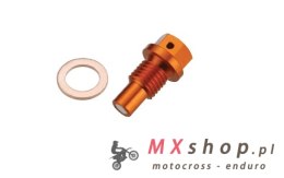 ACCEL KOREK SPUSTOWY OLEJU KTM ALL MODELS '09-'19 ( Z MAGNESEM) KOLOR POMARAŃCZOWY (MDP-07OR)