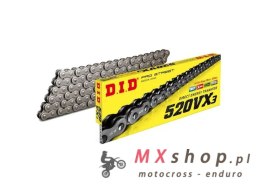 DID ŁAŃCUCH NAPĘDOWY 520VX3-124 (124 OGNIW) (OTWARTY + ZAKUWKA)