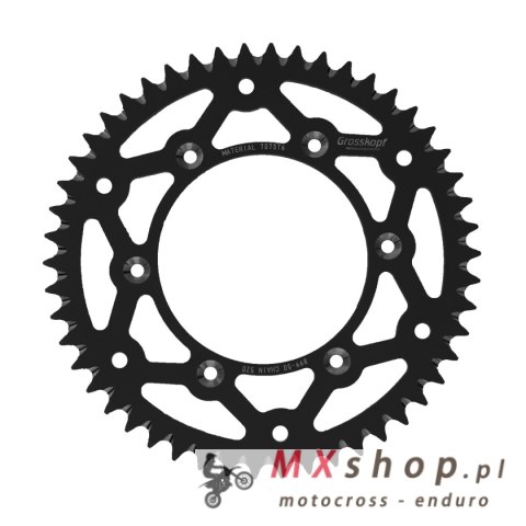 GROSSKOPF ZĘBATKA TYLNA ALUMINIOWA T7075 (ERGAL) KOLOR CZARNY 899 46 (89946) KTM SX/SXF/SX-F/EXCF/EXC-F/EXC/LC4/SC/MXC/ '91-'25,