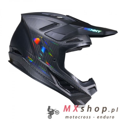 KENNY RACING KASK CROSS/ENDURO TITANIUM CARBON MATT HOLOGRAPHIC KOLOR CZARNY ROZMIAR M