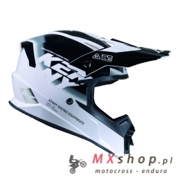 KENNY RACING KASK CROSS/ENDURO TRACK GRAPHIC FOCUS BLACK KOLOR CZARNY/BIAŁY ROZMIAR S