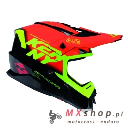 KENNY RACING KASK CROSS/ENDURO TRACK GRAPHIC FOCUS RED KOLOR CZERWONY/CZARNY/ŻÓŁTY ROZMIAR S