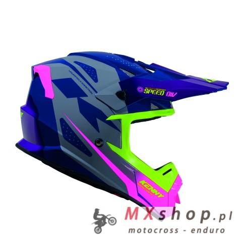 KENNY RACING KASK CROSS/ENDURO TRACK GRAPHIC SPEED PURPLE PINK KOLOR FIOLETOWY/RÓŻOWY/ŻÓŁTY ROZMIAR XS