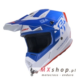 KENNY RACING KASK CROSS/ENDURO TRACK KID/JUNIOR/DZIECIĘCY GRAPHIC FOCUS PATRIOT KOLOR NIEBIESKI/BIAŁY/CZERWONY ROZMIAR S ( 47 - 