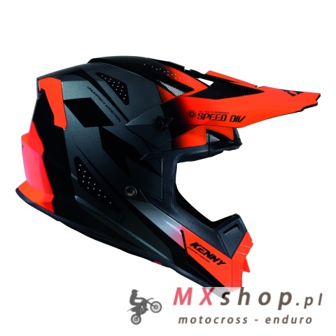 KENNY RACING KASK CROSS/ENDURO TRACK KID/JUNIOR/DZIECIĘCY GRAPHIC SPEED NEON ORANGE KOLOR POMARAŃCZOWY/CZARNY ROZMIAR L ( 51 - 5